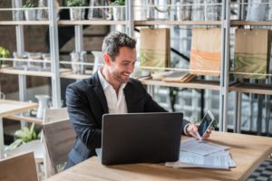 businessman learning about business entities