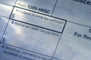 shot of tax forms 1099